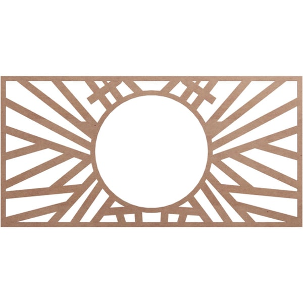 Ekena Millwork Hoover Wood Fretwork Pierced Ceiling Medallion, Wood (Paint Grade), 40"W x 20"H x 14 3/4"ID x 3/8"T CMWP40X20X0375HOMF - main
